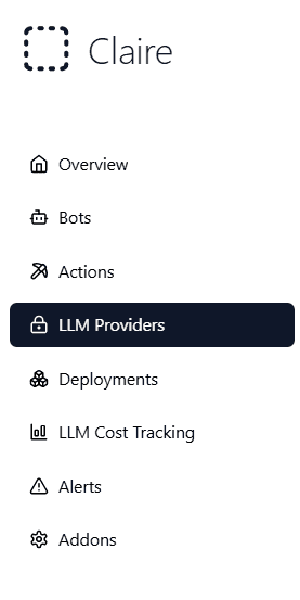 Navigate to LLM Providers Section