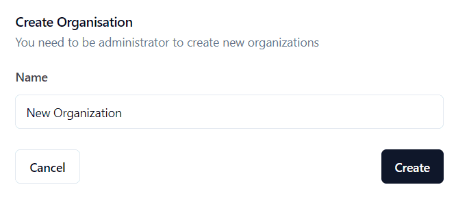 Create Organization