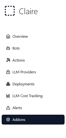 Addons Section