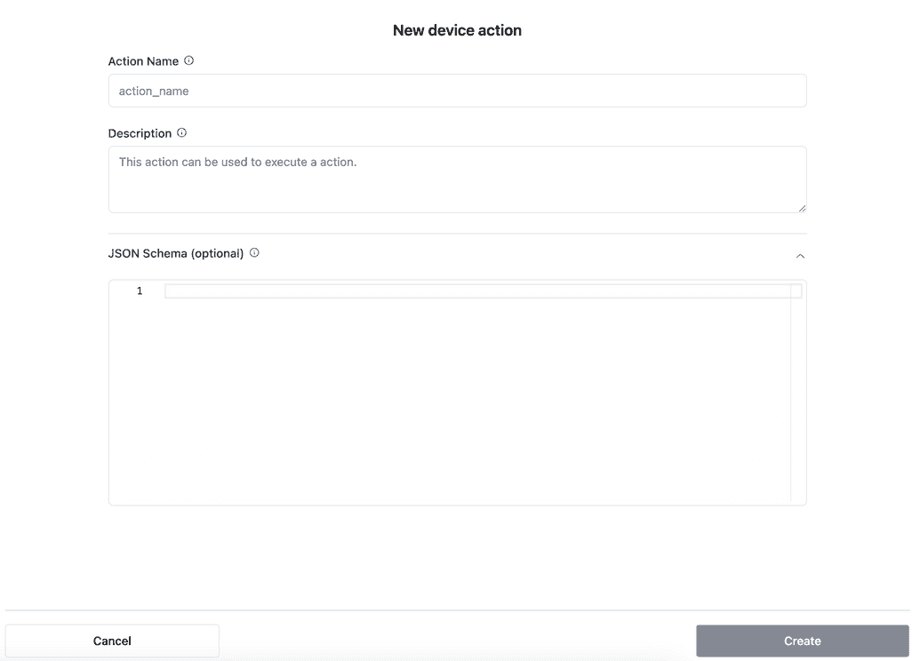 Device Action Form