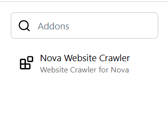 Addons available for organization